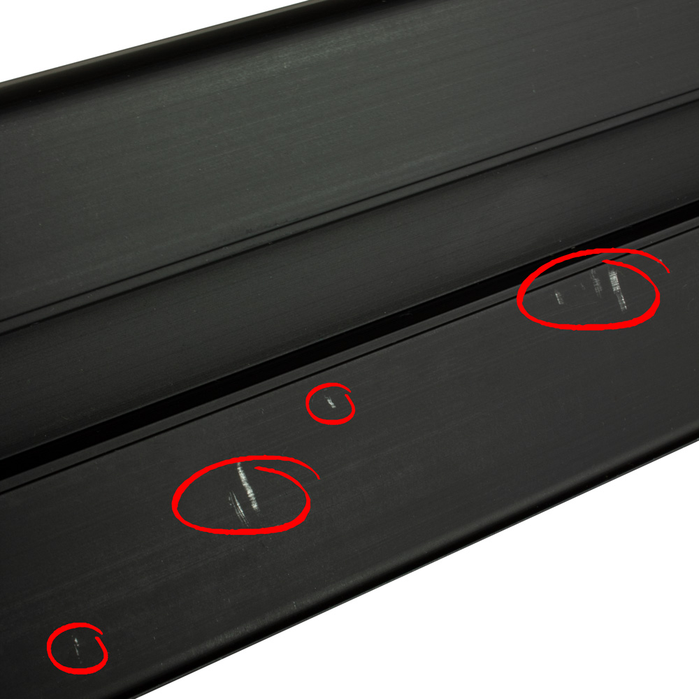 B-Ware - C01 LED Aluprofil schwarz Sockelleiste 2m klar