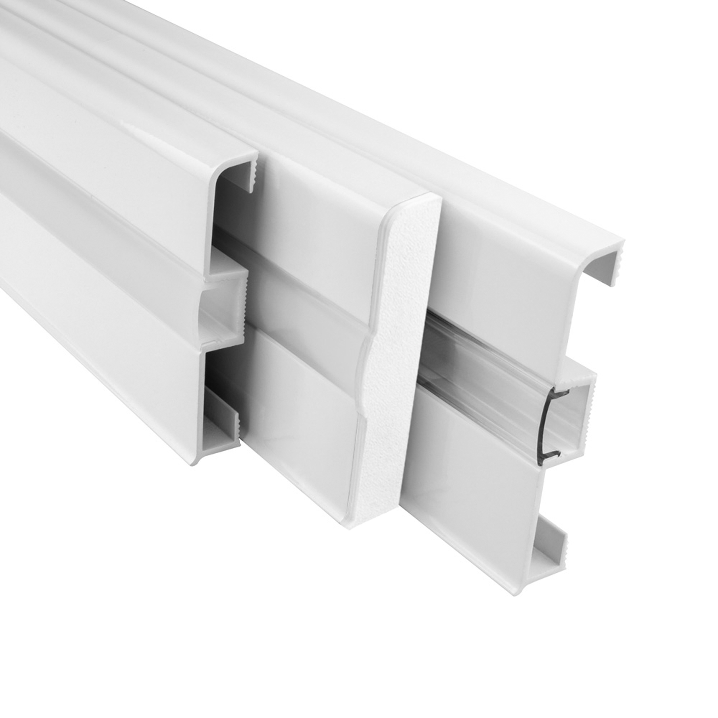 B-Ware - C02 LED Aluprofil Weiss Sockelleiste C02 LED Aluprofil Weiss Sockelleiste Endkappe rechts 1 Stück