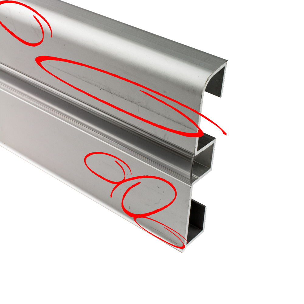 B-Ware - C01 LED Aluprofil silber Sockelleiste 2m klar B-Ware - C01 LED Aluprofil silber Sockelleiste 2m klar