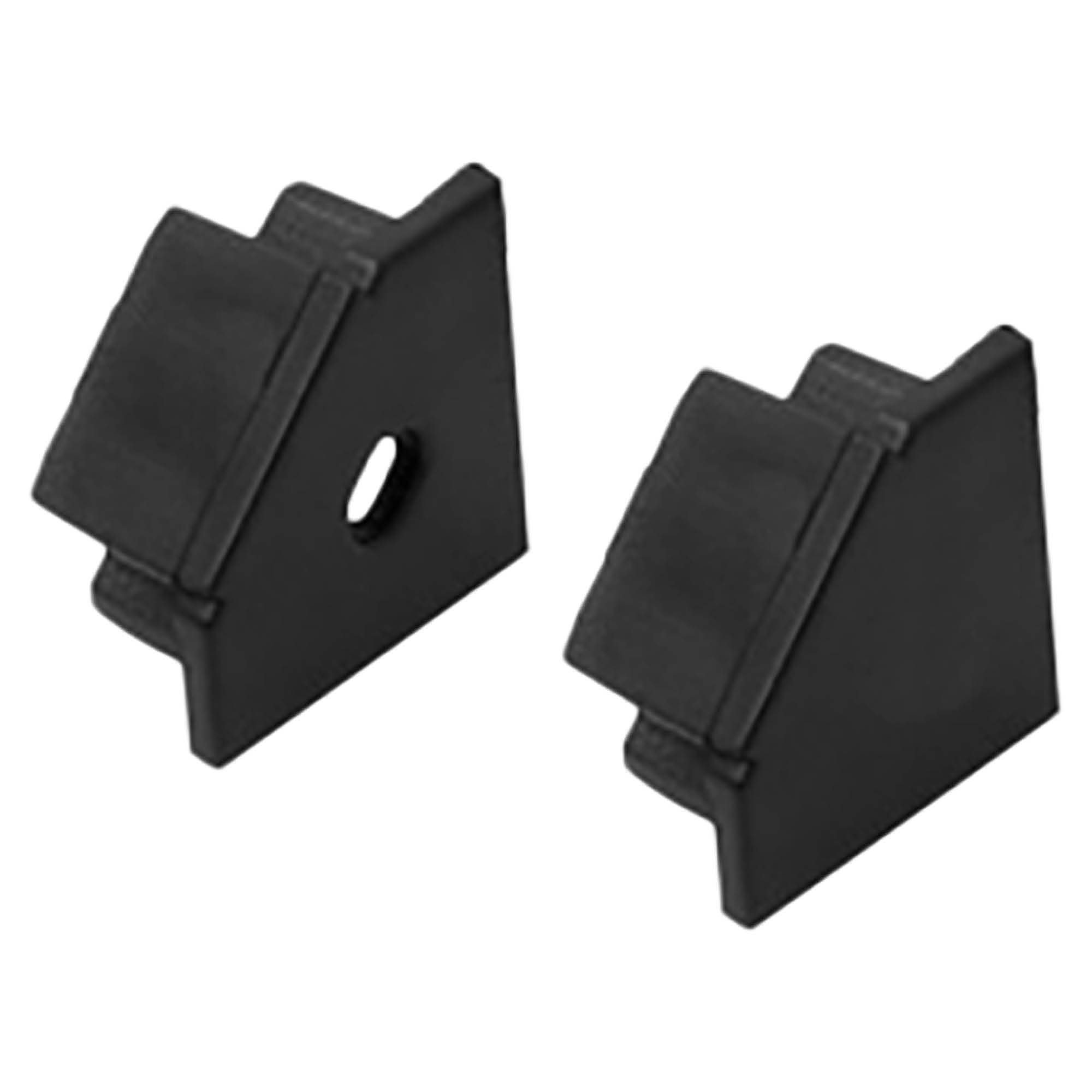 A19 LED Aluprofil Schwarz Eckprofil 90° 2x Endkappe