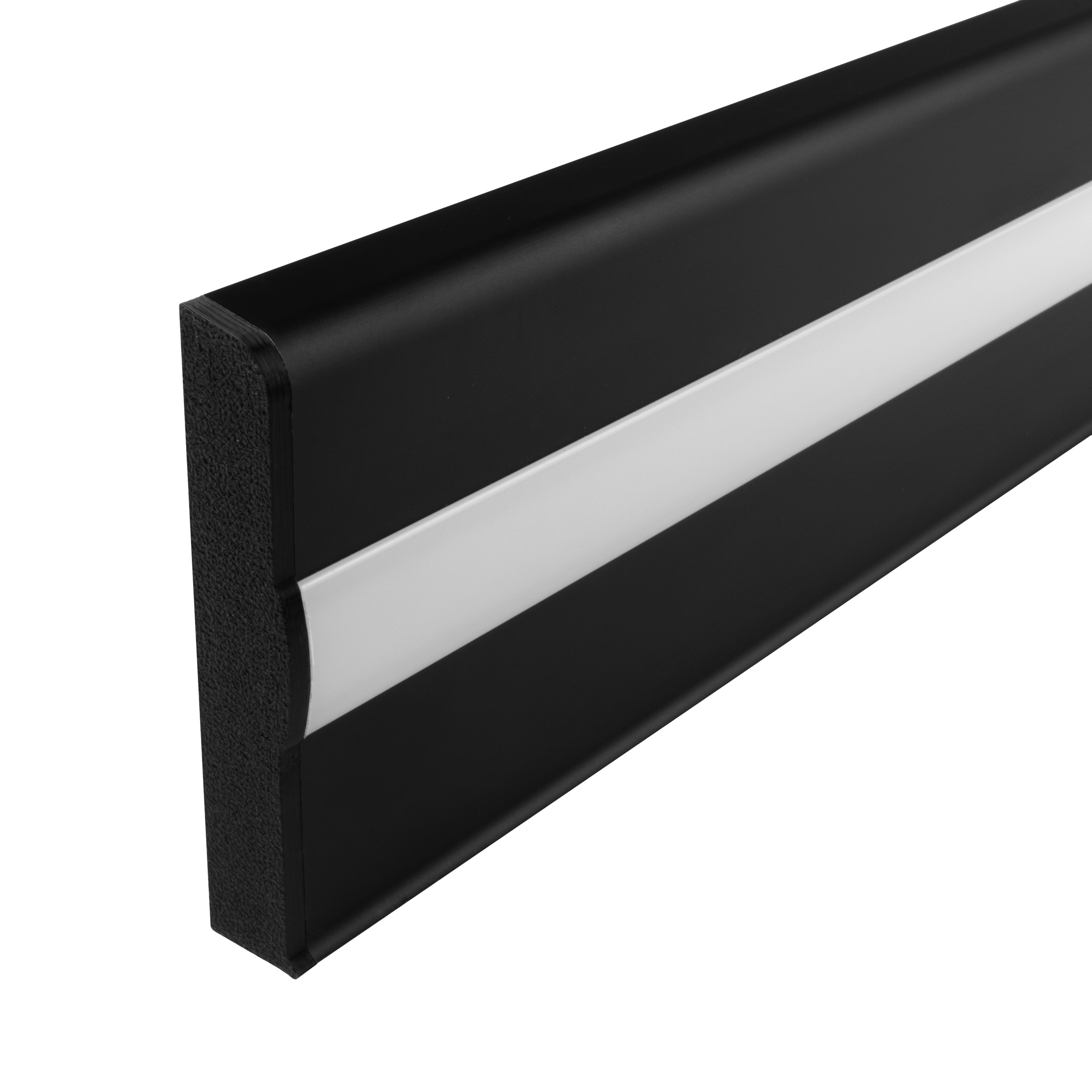 C02 LED Aluprofil Schwarz Sockelleiste Endkappe links 1 Stück