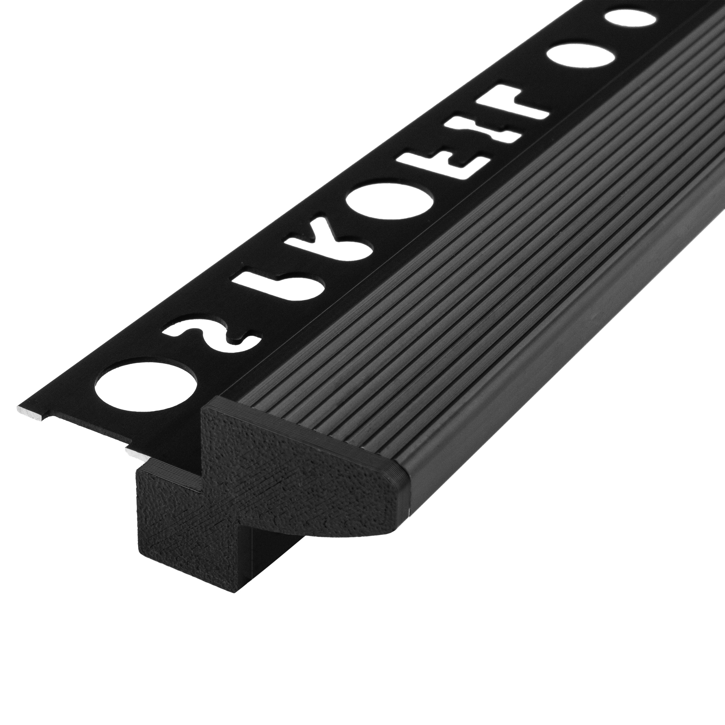 T-40 20° LED Alu Fliesenprofil Treppenprofil Stufen 10mm schwarz