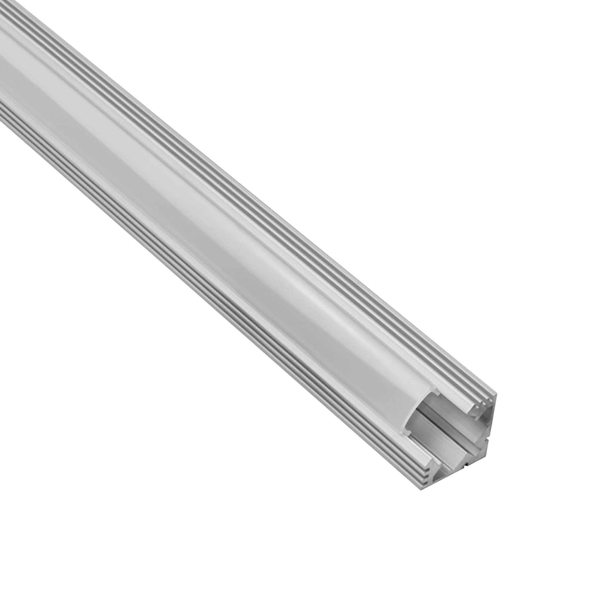 A19 LED Aluprofil Silber Eckprofil 90° 1m opal A19 LED Aluprofil Silber Eckprofil 90° 2m opal