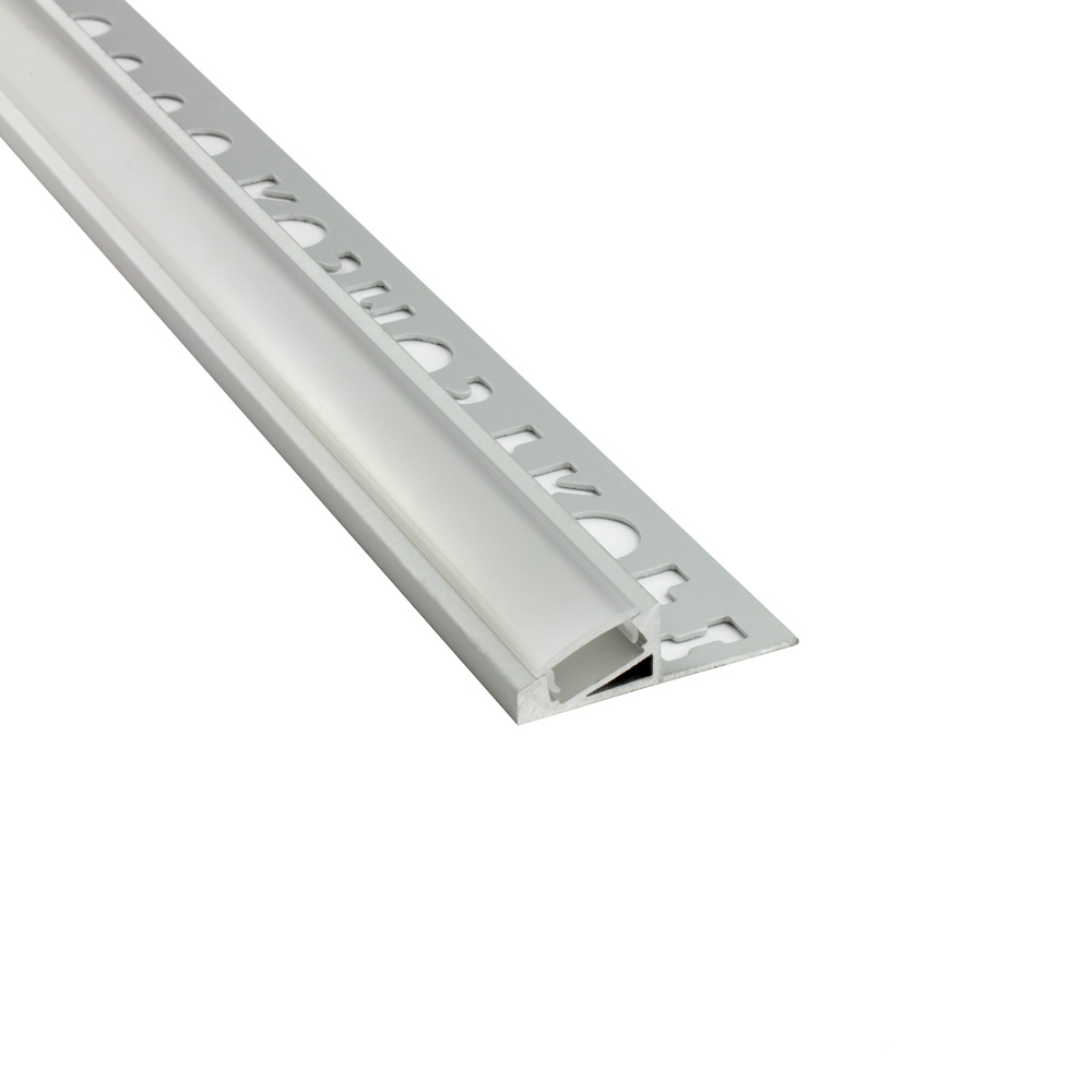 T77 LED Alu Fliesenprofil 10mm silber 20° 1m opal T77 LED Alu Fliesenprofil 10mm silber 20° 2m opal