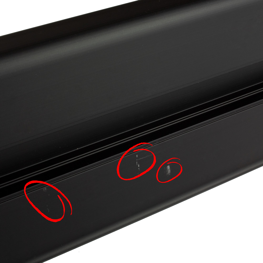 B-Ware - C02 LED Aluprofil Schwarz Sockelleiste B-Ware - C01 LED Aluprofil schwarz Sockelleiste 2m klar