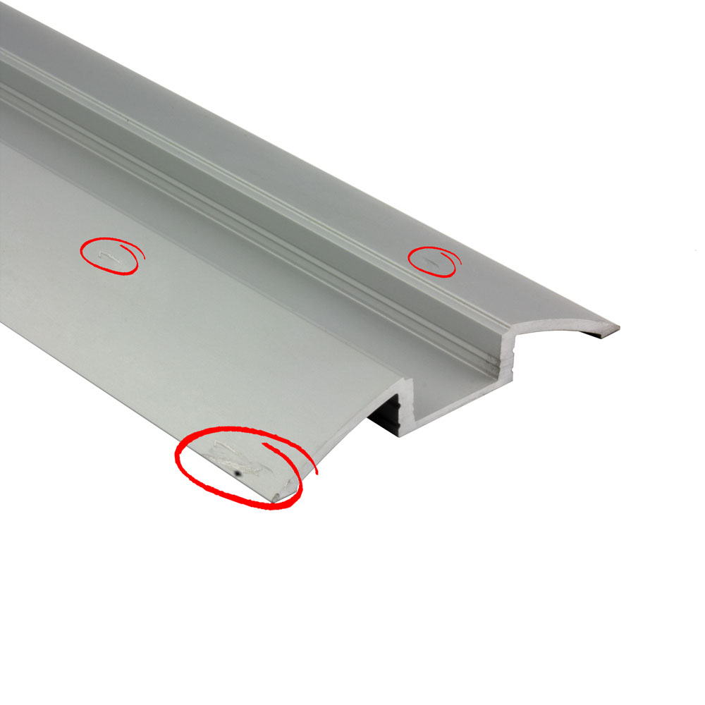 B-Ware - F01 LED Aluprofil Silber Übergangsprofil