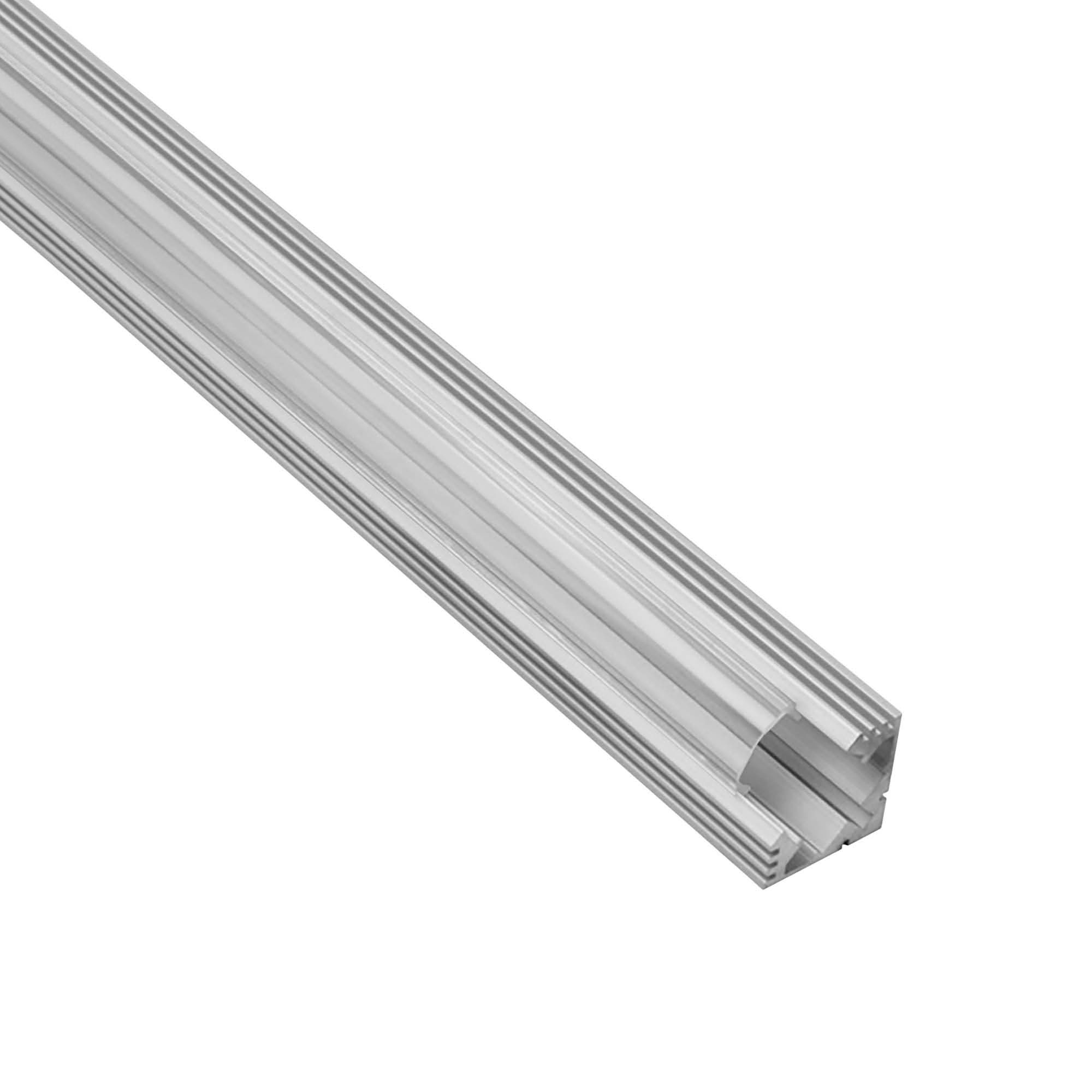 A19 LED Aluprofil Silber Eckprofil 90° 1m klar A19 LED Aluprofil Silber Eckprofil 90° 2m klar