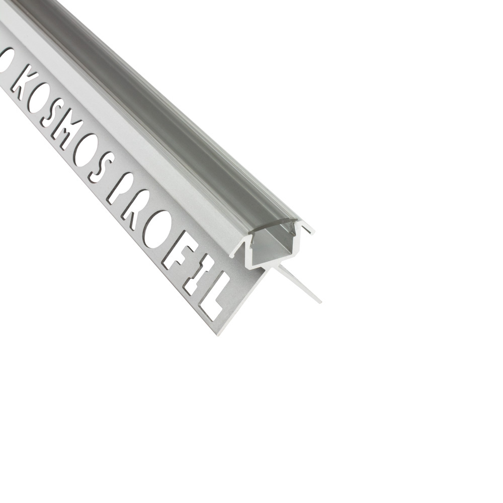 C-T77 LED Alu Fliesenprofil Ecke aussen 12mm silber 1m klar C-T77 LED Alu Fliesenprofil Ecke aussen 12mm silber 2m klar